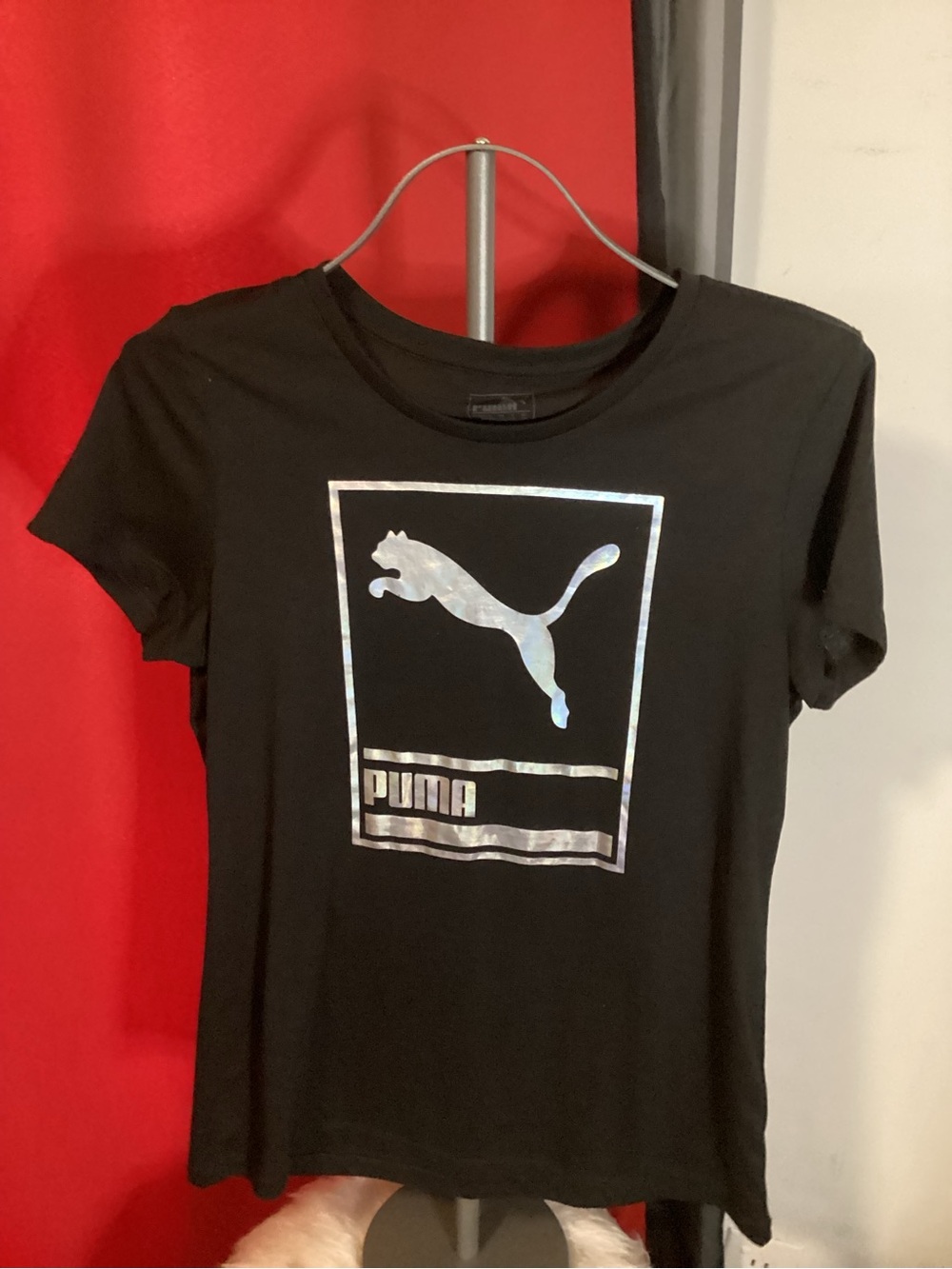 Puma Black Graphic Logo Tee